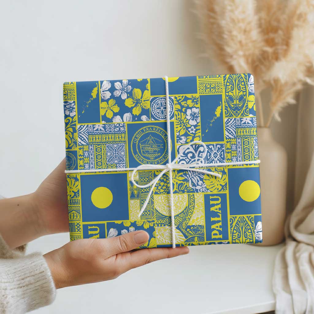 Palau Ungil Kurismas Wrapping Paper Pacific Patchwork Xmas Vibes - Polynesian Pride