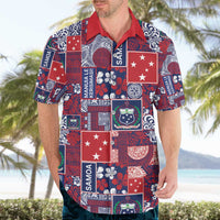 Red Samoa Manuia Le Kerisimasi Hawaiian Shirt Pacific Patchwork Xmas Vibes - Polynesian Pride