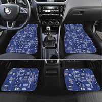 Blue Samoa Manuia Le Kerisimasi Car Mats Pacific Patchwork Xmas Vibes - Polynesian Pride