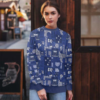 Blue Samoa Manuia Le Kerisimasi Ugly Christmas Sweater Pacific Patchwork Xmas Vibes - Polynesian Pride