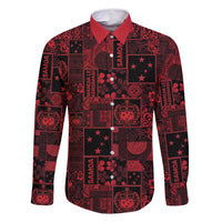 Dark Samoa Manuia Le Kerisimasi Family Matching Mermaid Dress and Hawaiian Shirt Pacific Patchwork Xmas Vibes - Polynesian Pride