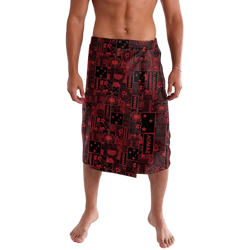 Dark Samoa Manuia Le Kerisimasi Lavalava Pacific Patchwork Xmas Vibes - Polynesian Pride