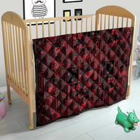 Dark Samoa Manuia Le Kerisimasi Quilt Pacific Patchwork Xmas Vibes - Polynesian Pride