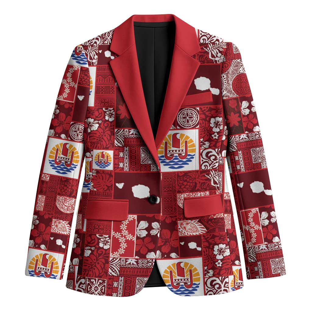 Tahiti Oaoa I Teie Noera Blazer Pacific Patchwork Xmas Vibes - Polynesian Pride