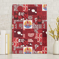 Tahiti Oaoa I Teie Noera Canvas Wall Art Pacific Patchwork Xmas Vibes - Polynesian Pride