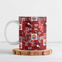 Tahiti Oaoa I Teie Noera Ceramic Mug Pacific Patchwork Xmas Vibes - Polynesian Pride