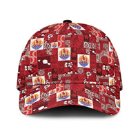 Tahiti Oaoa I Teie Noera Classic Cap Pacific Patchwork Xmas Vibes - Polynesian Pride