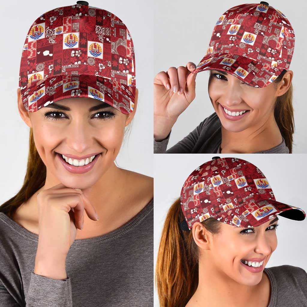 Tahiti Oaoa I Teie Noera Classic Cap Pacific Patchwork Xmas Vibes - Polynesian Pride