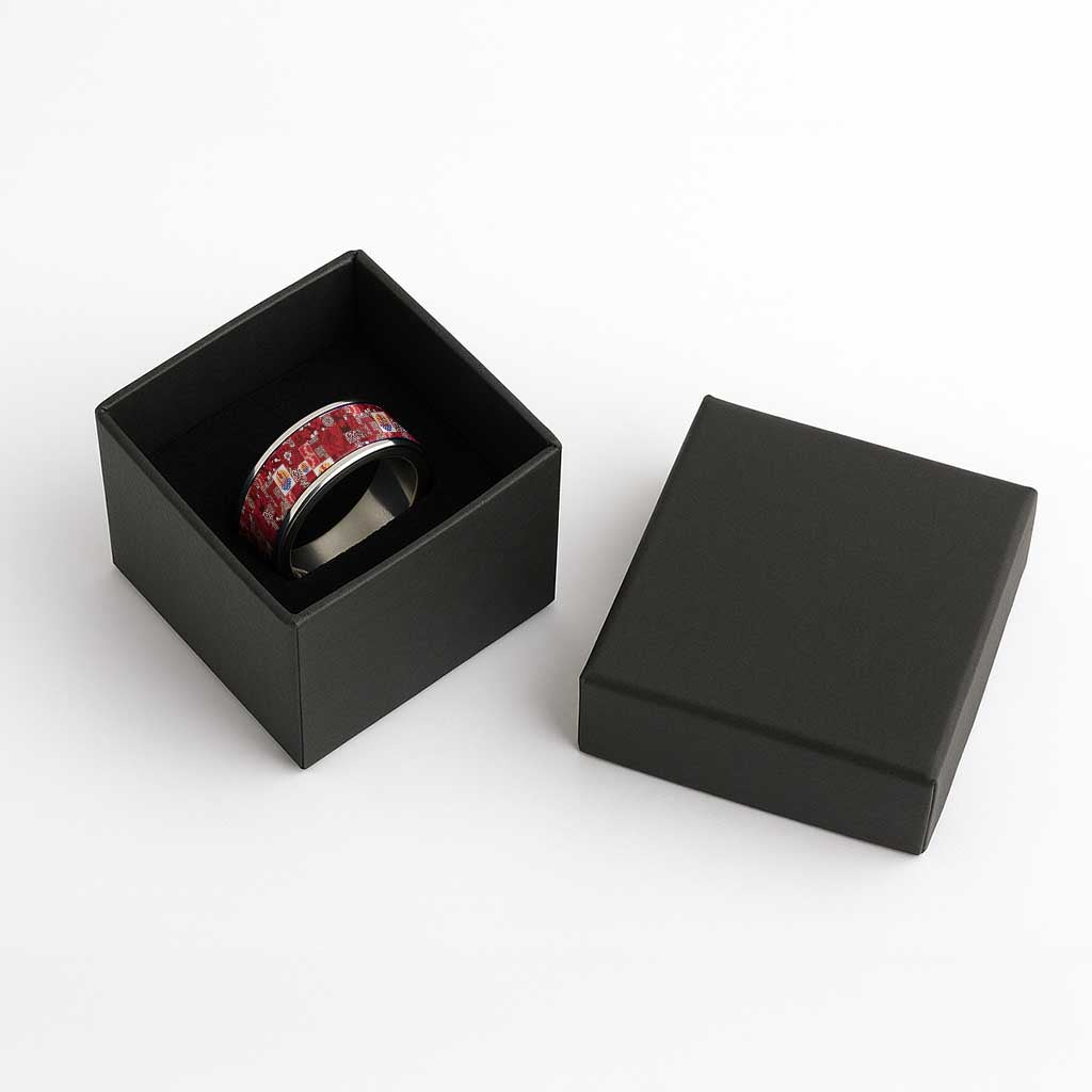 Tahiti Oaoa I Teie Noera Classic Ring Pacific Patchwork Xmas Vibes - Polynesian Pride