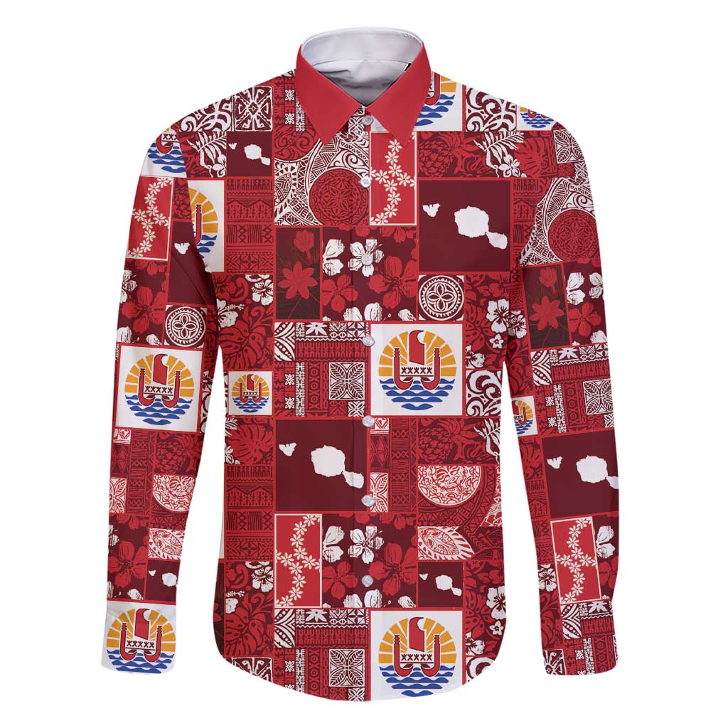 Tahiti Oaoa I Teie Noera Family Matching Short Sleeve Bodycon Dress and Hawaiian Shirt Pacific Patchwork Xmas Vibes - Polynesian Pride