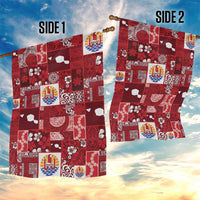 Tahiti Oaoa I Teie Noera Garden Flag Pacific Patchwork Xmas Vibes - Polynesian Pride