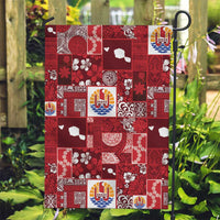 Tahiti Oaoa I Teie Noera Garden Flag Pacific Patchwork Xmas Vibes - Polynesian Pride