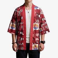 Tahiti Oaoa I Teie Noera Kimono Pacific Patchwork Xmas Vibes - Polynesian Pride