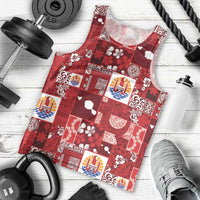 Tahiti Oaoa I Teie Noera Men Tank Top Pacific Patchwork Xmas Vibes - Polynesian Pride