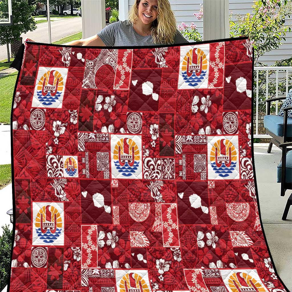 Tahiti Oaoa I Teie Noera Quilt Pacific Patchwork Xmas Vibes - Polynesian Pride