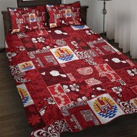 Tahiti Oaoa I Teie Noera Quilt Bed Set Pacific Patchwork Xmas Vibes - Polynesian Pride