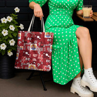 Tahiti Oaoa I Teie Noera Tote Bag Pacific Patchwork Xmas Vibes - Polynesian Pride