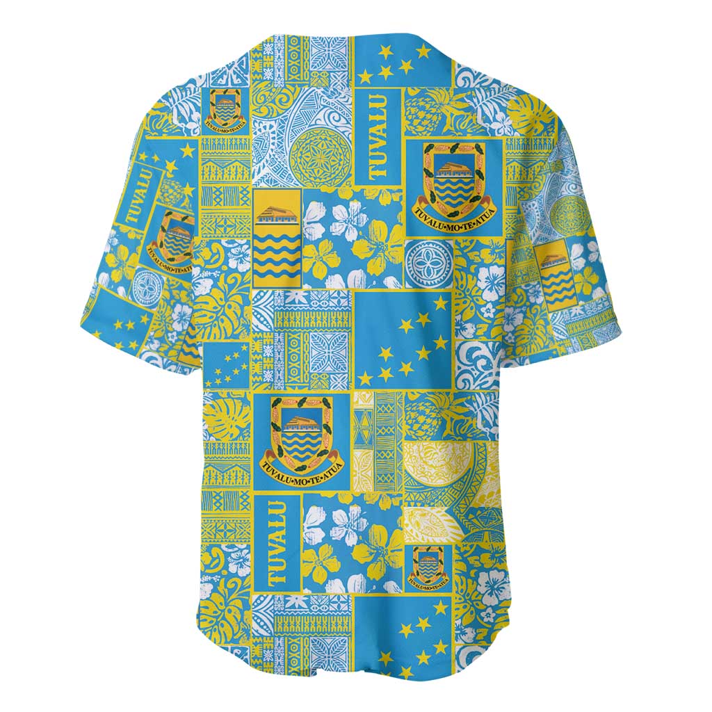 Tuvalu Manuia te Kilisimasi Baseball Jersey Pacific Patchwork Xmas Vibes - Polynesian Pride