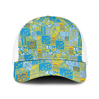 Tuvalu Manuia te Kilisimasi Baseball Net Cap Pacific Patchwork Xmas Vibes - Polynesian Pride