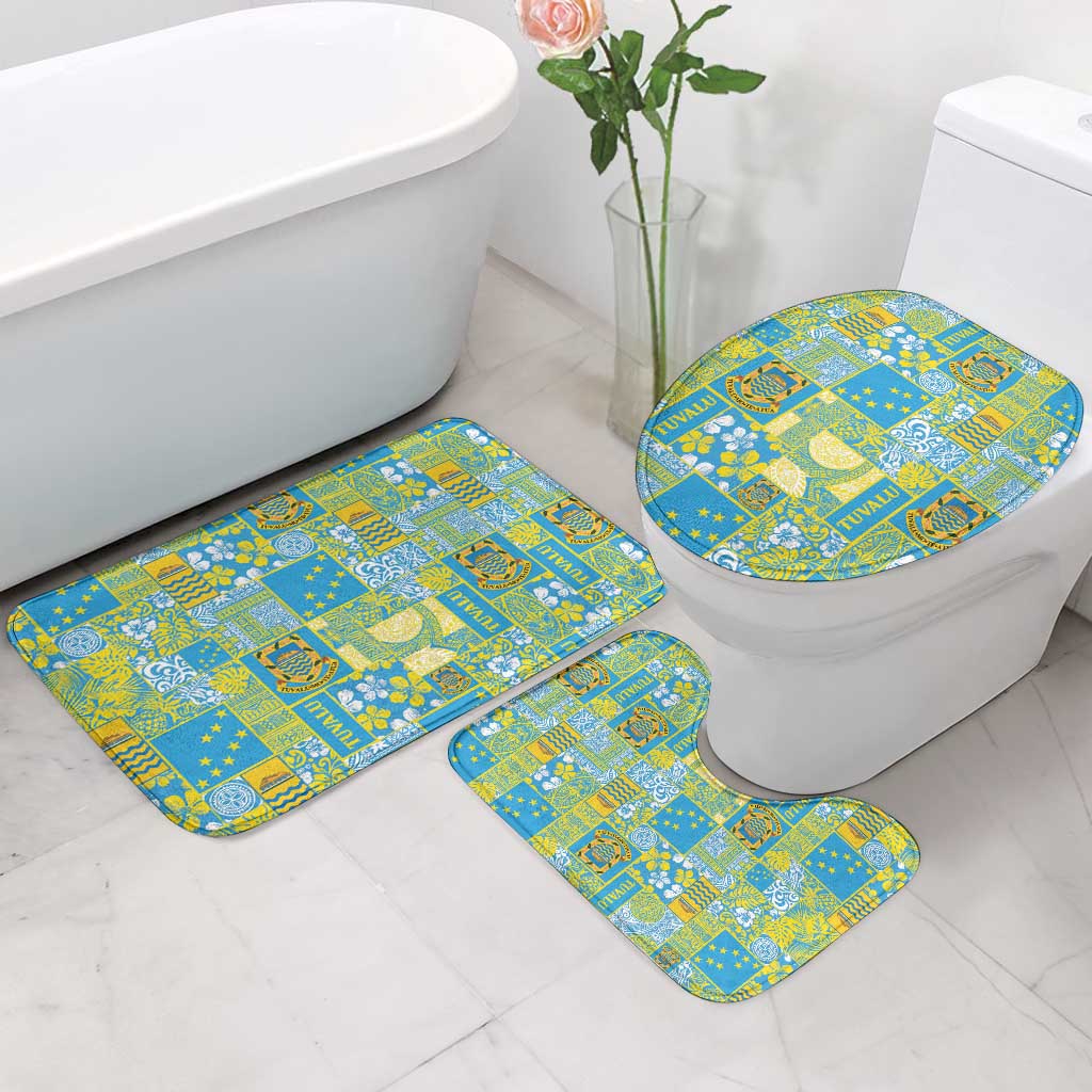 Tuvalu Manuia te Kilisimasi Bathroom Set Pacific Patchwork Xmas Vibes - Polynesian Pride