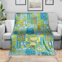 Tuvalu Manuia te Kilisimasi Blanket Pacific Patchwork Xmas Vibes - Polynesian Pride