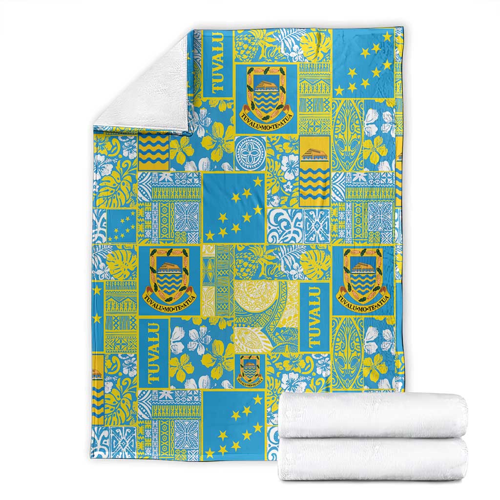 Tuvalu Manuia te Kilisimasi Blanket Pacific Patchwork Xmas Vibes - Polynesian Pride