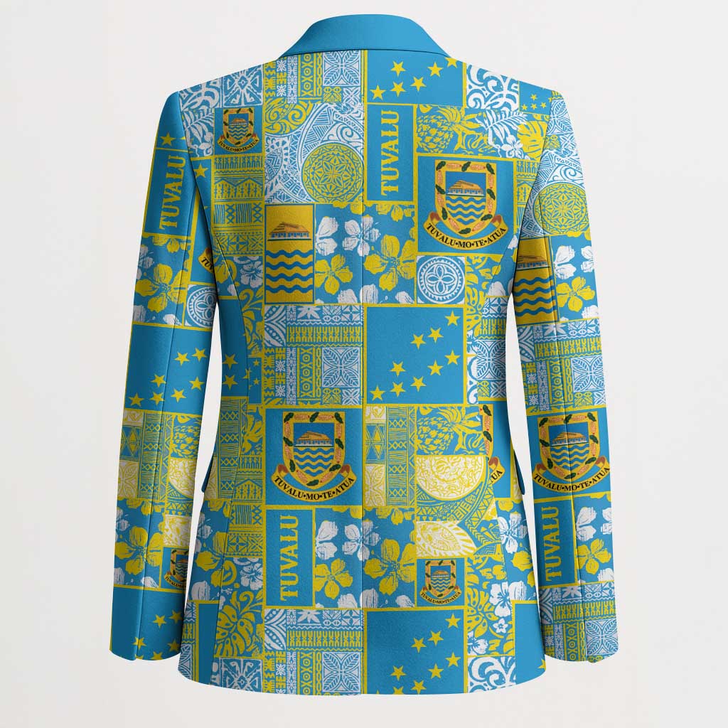 Tuvalu Manuia te Kilisimasi Blazer Pacific Patchwork Xmas Vibes - Polynesian Pride