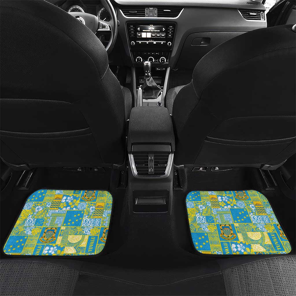 Tuvalu Manuia te Kilisimasi Car Mats Pacific Patchwork Xmas Vibes - Polynesian Pride