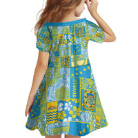 Tuvalu Manuia te Kilisimasi Family Matching Off Shoulder Maxi Dress and Hawaiian Shirt Pacific Patchwork Xmas Vibes - Polynesian Pride