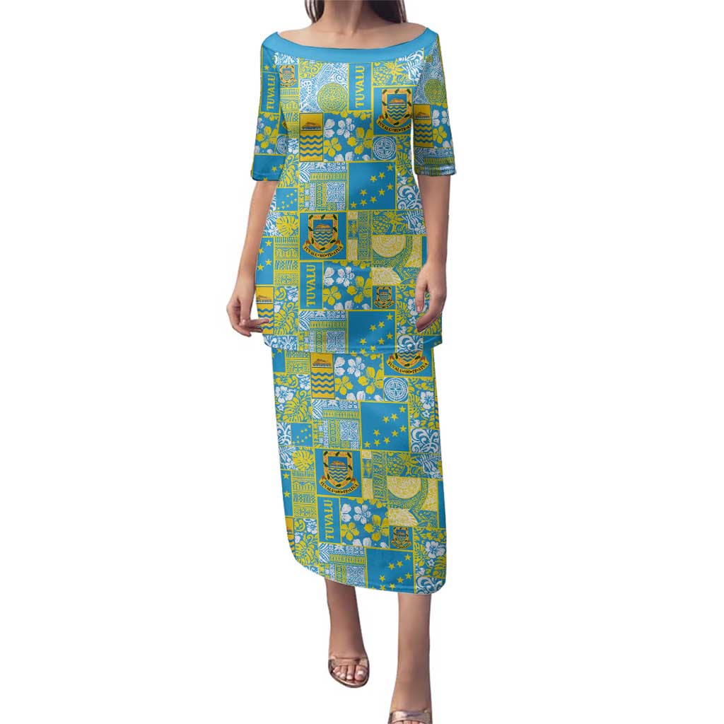 Tuvalu Manuia te Kilisimasi Family Matching Puletasi and Hawaiian Shirt Pacific Patchwork Xmas Vibes - Polynesian Pride