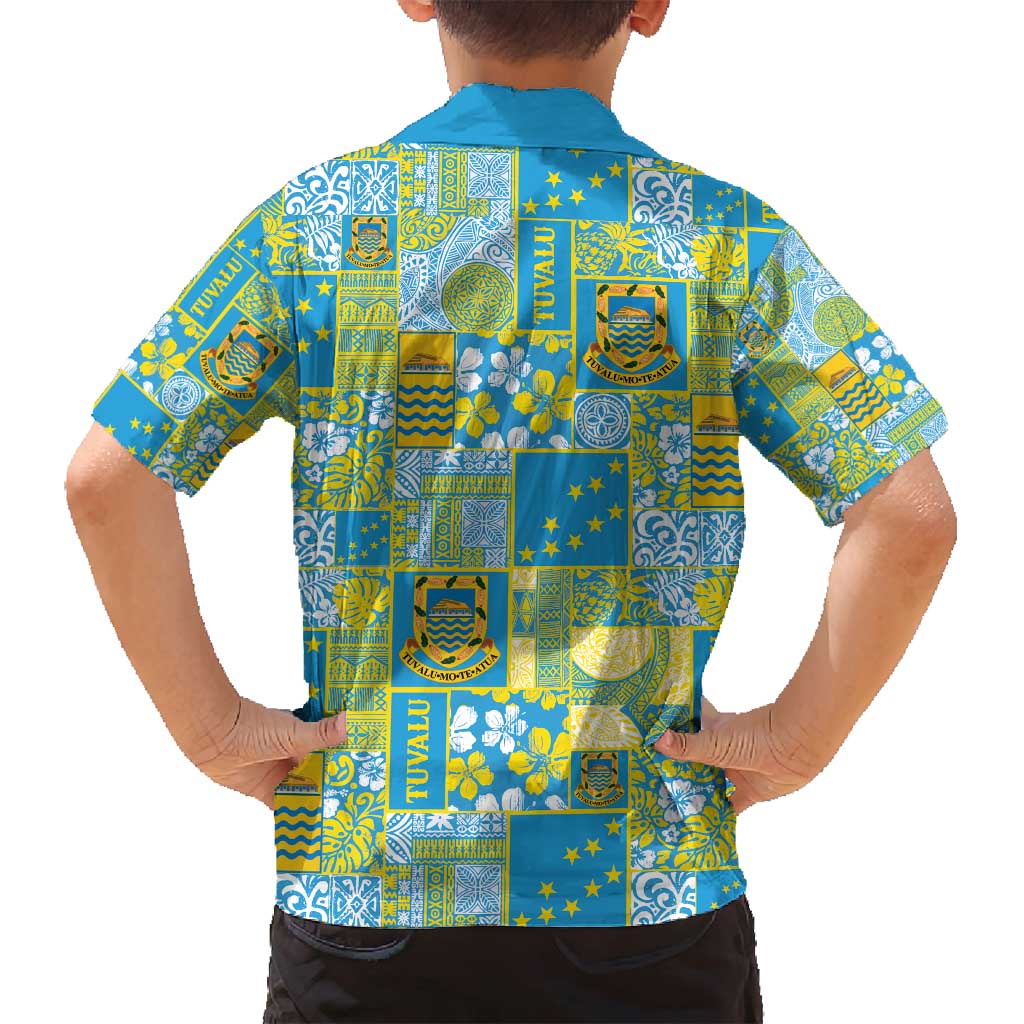 Tuvalu Manuia te Kilisimasi Family Matching Summer Maxi Dress and Hawaiian Shirt Pacific Patchwork Xmas Vibes - Polynesian Pride