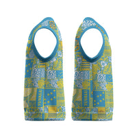 Tuvalu Manuia te Kilisimasi Christmas Knitted V-Neck Vest Pacific Patchwork Xmas Vibes - Polynesian Pride