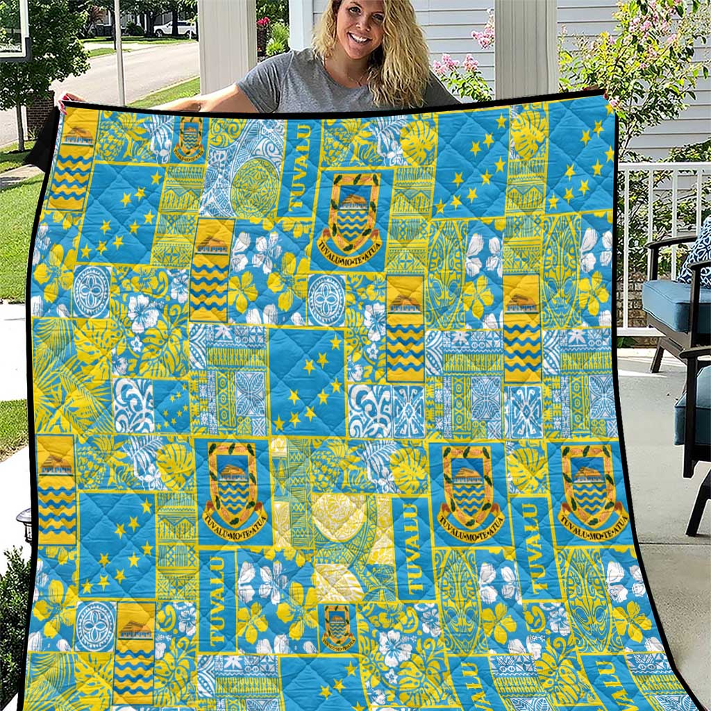 Tuvalu Manuia te Kilisimasi Quilt Pacific Patchwork Xmas Vibes - Polynesian Pride