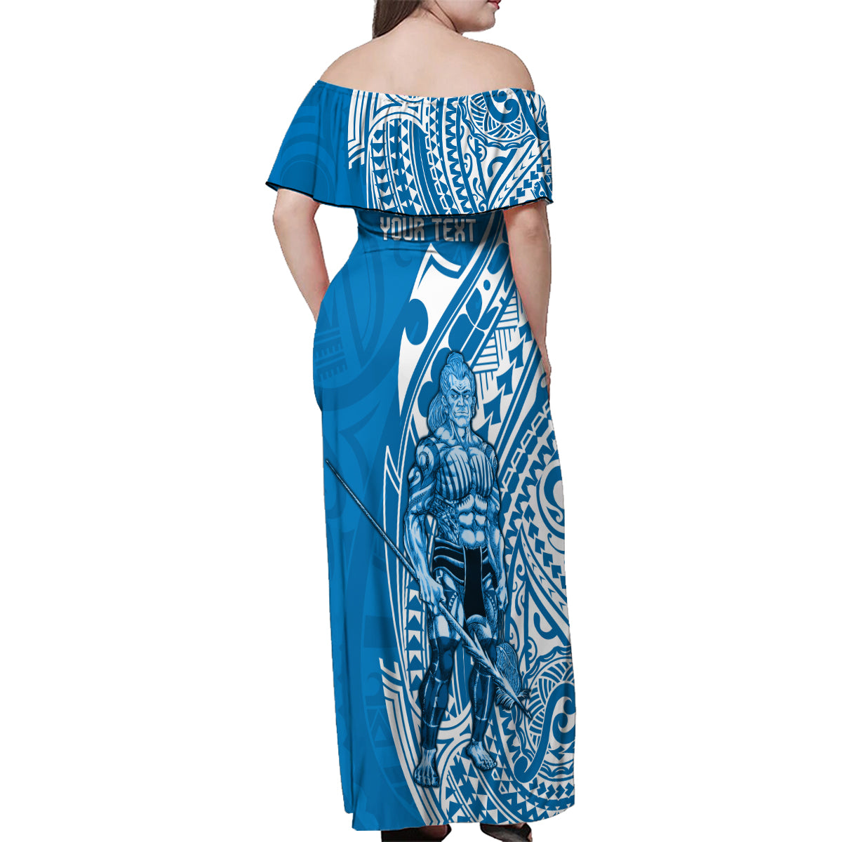 Yap Day 1 March Family Matching Off Shoulder Maxi Dress and Hawaiian Shirt Micronesia Yapese Warrior LT9 - Polynesian Pride