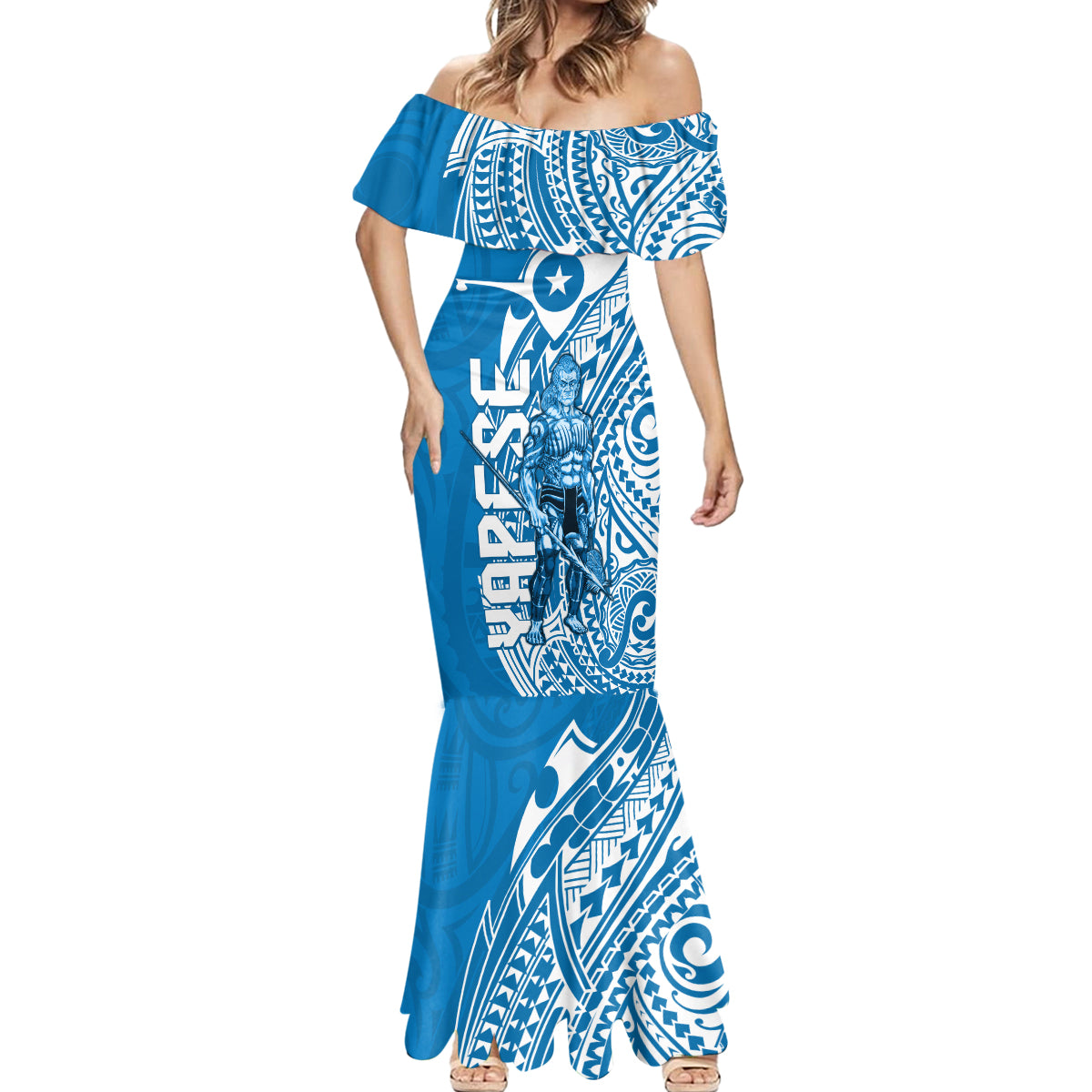 Yap Day 1 March Mermaid Dress Micronesia Yapese Warrior LT9 - Polynesian Pride