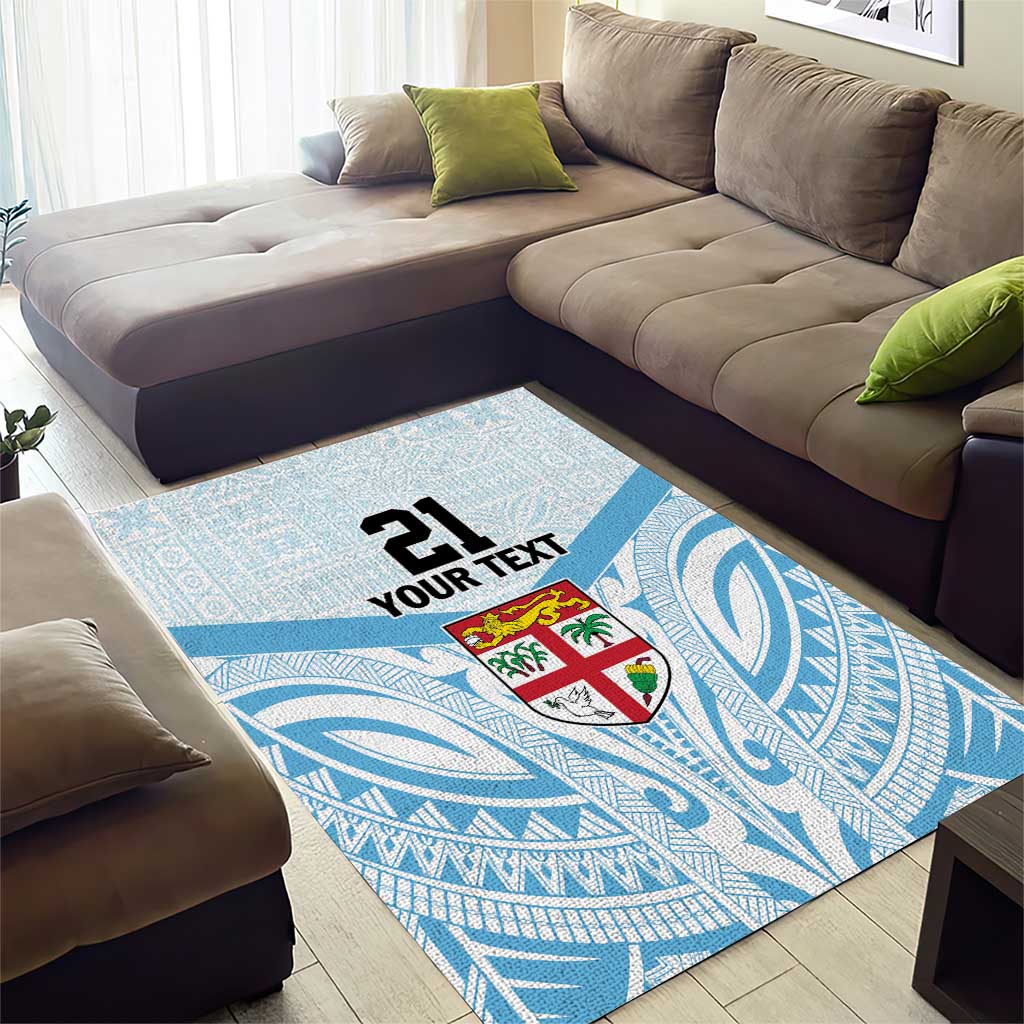 Fiji Football Custom Area Rug Bula Boys Go Champions