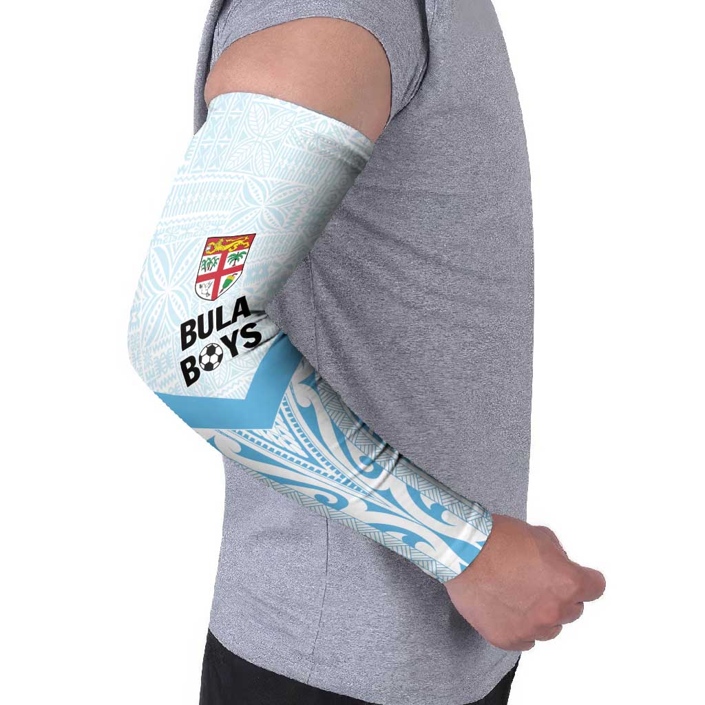 Fiji Football Custom Arm Sleeves Bula Boys Go Champions - Polynesian Pride
