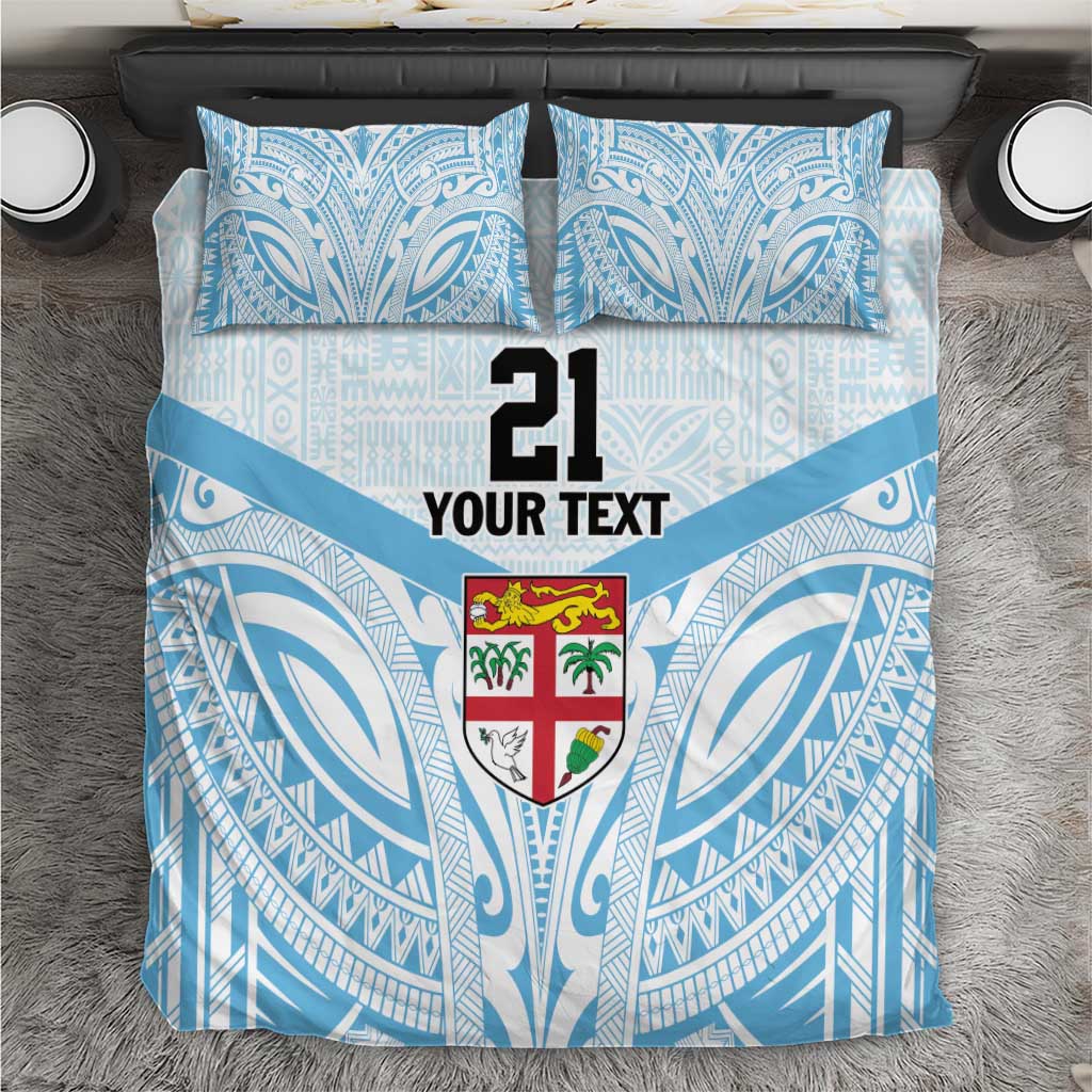 Fiji Football Custom Bedding Set Bula Boys Go Champions LT9 Blue - Polynesian Pride