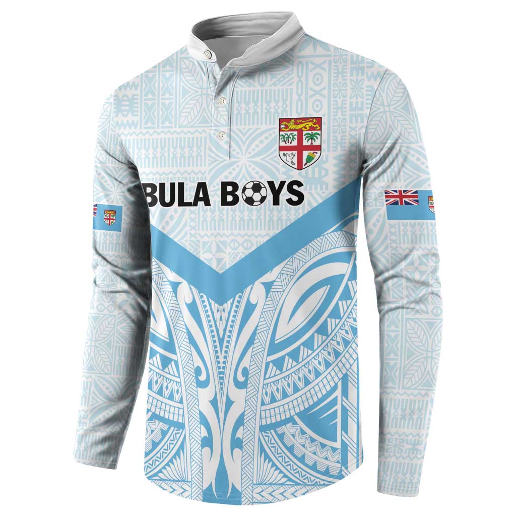 Fiji Football Custom Button Sweatshirt Bula Boys Go Champions LT9 - Polynesian Pride