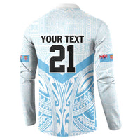 Fiji Football Custom Button Sweatshirt Bula Boys Go Champions LT9 - Polynesian Pride