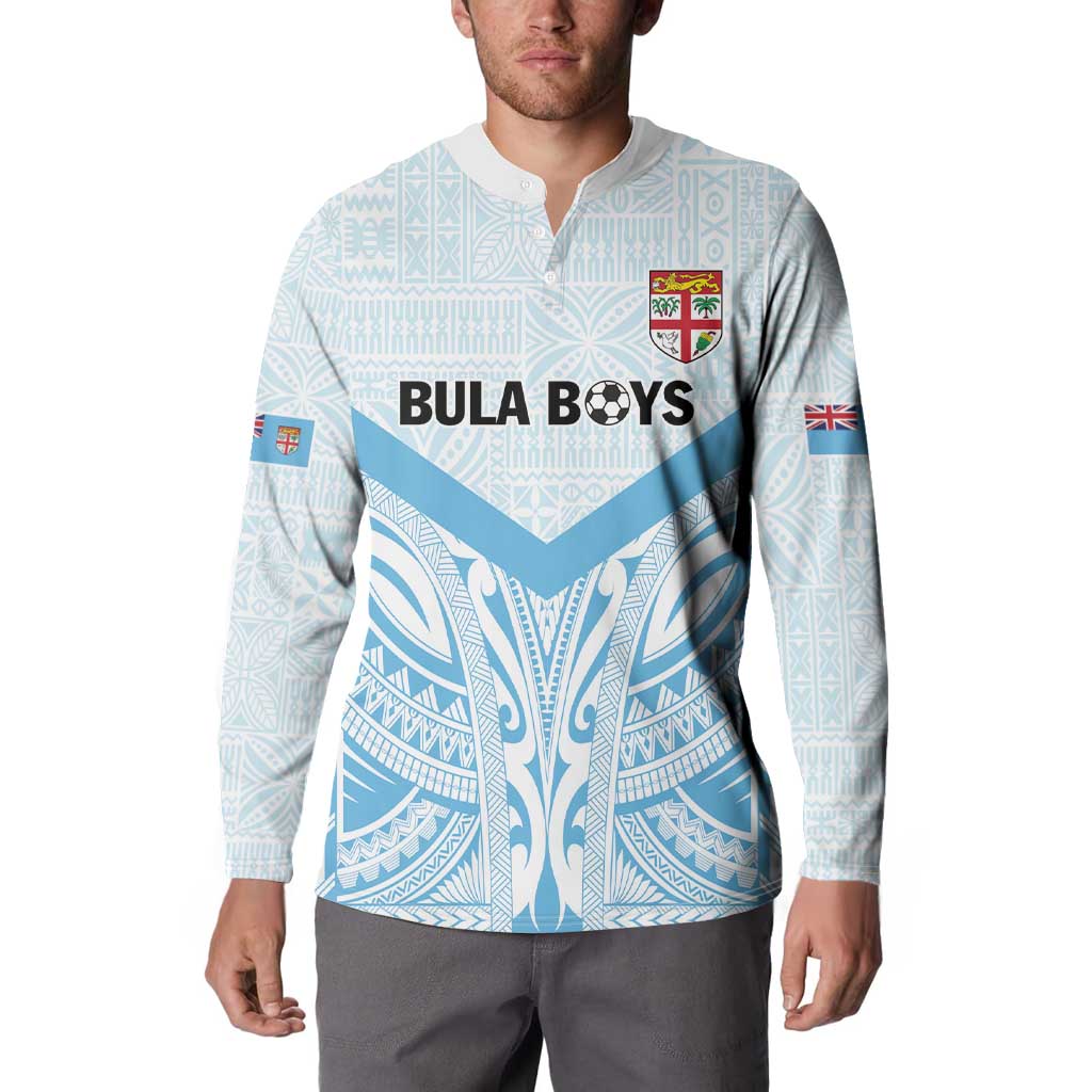 Fiji Football Custom Button Sweatshirt Bula Boys Go Champions LT9 - Polynesian Pride