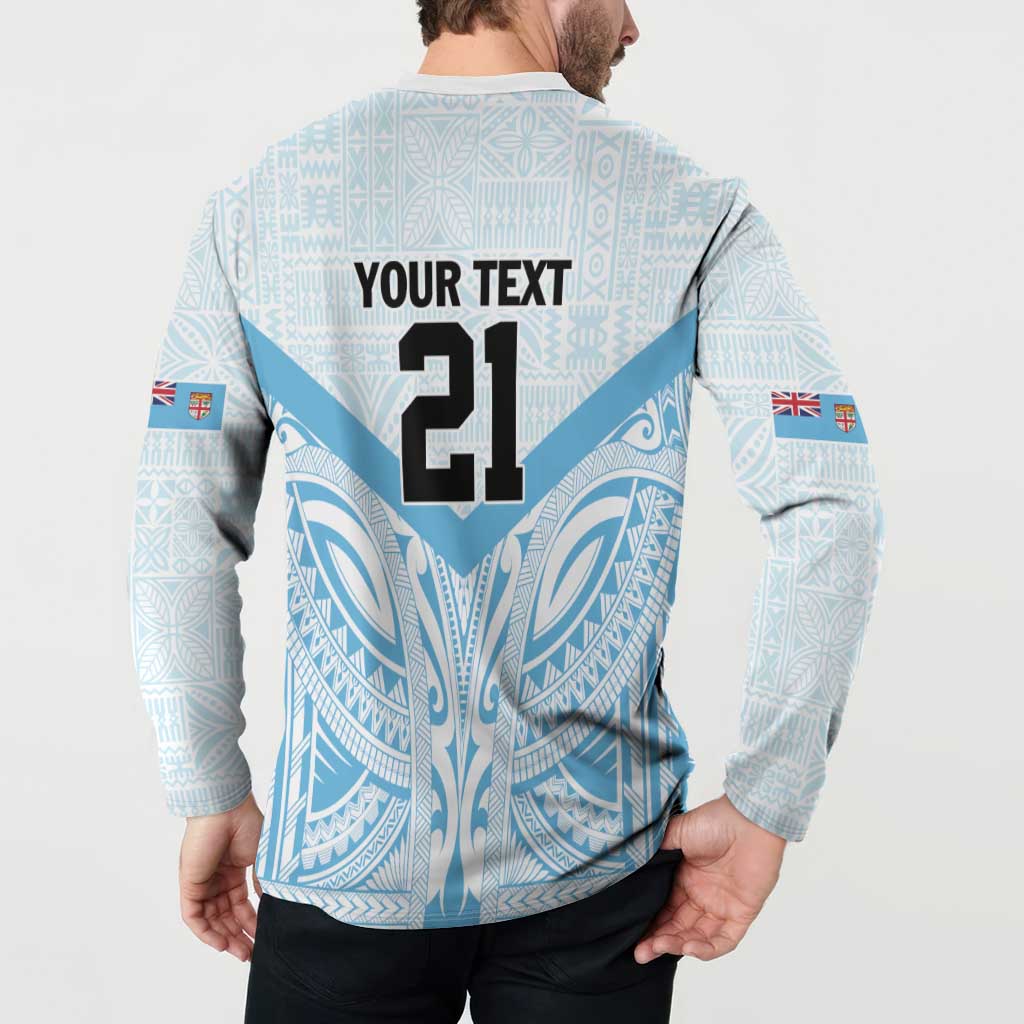 Fiji Football Custom Button Sweatshirt Bula Boys Go Champions LT9 - Polynesian Pride