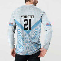Fiji Football Custom Button Sweatshirt Bula Boys Go Champions LT9 - Polynesian Pride