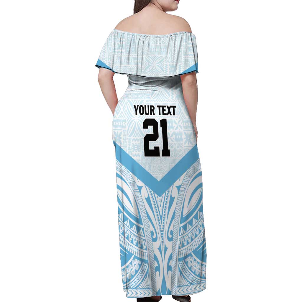 Fiji Football Custom Family Matching Off Shoulder Maxi Dress and Hawaiian Shirt Bula Boys Go Champions