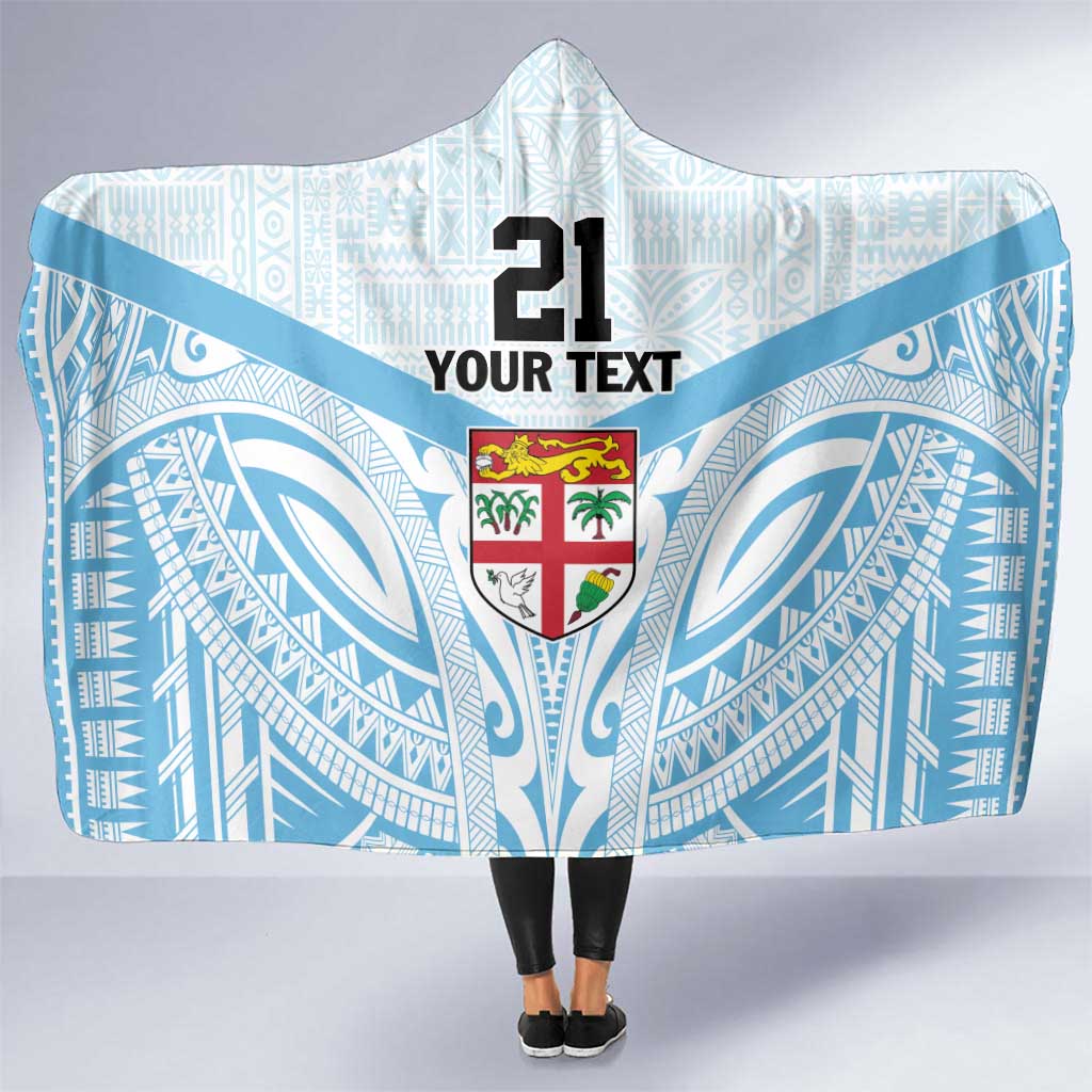 Fiji Football Custom Hooded Blanket Bula Boys Go Champions
