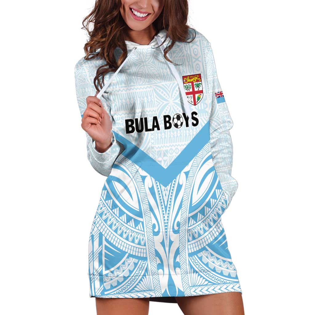 Fiji Football Custom Hoodie Dress Bula Boys Go Champions LT9 Blue - Polynesian Pride