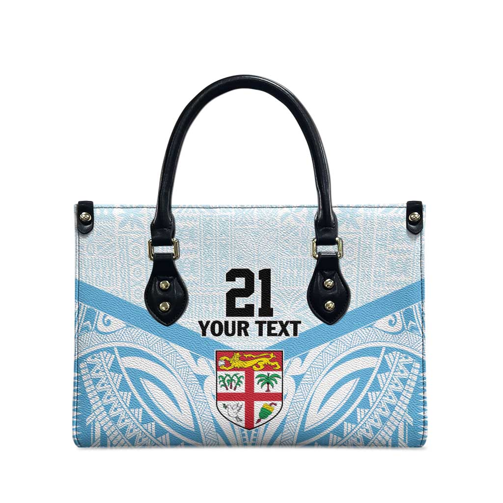 Fiji Football Custom Leather Bag Bula Boys Go Champions - Polynesian Pride