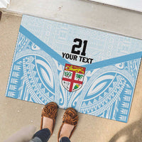 Fiji Football Custom Rubber Doormat Bula Boys Go Champions