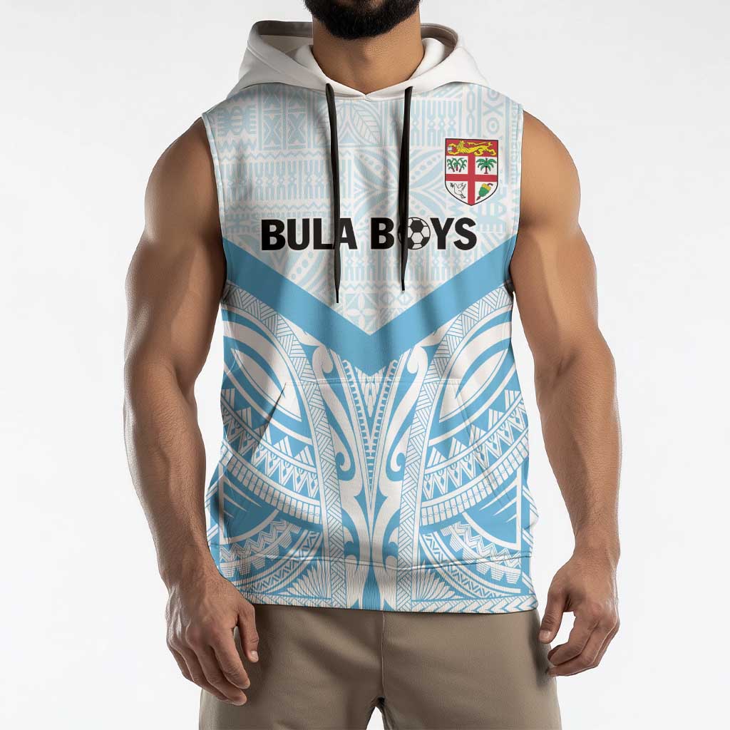 Fiji Football Custom Sleeveless Hoodie Bula Boys Go Champions - Polynesian Pride