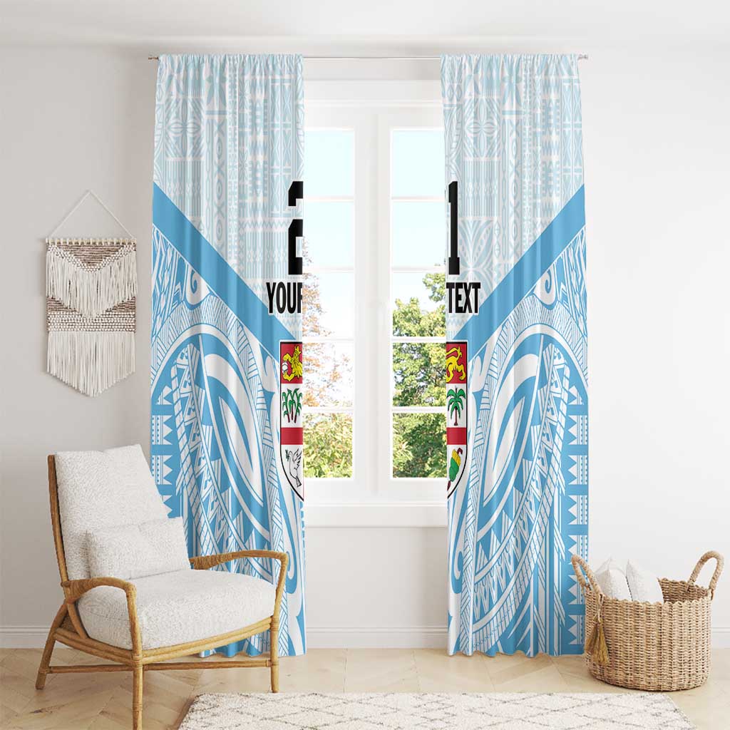 Fiji Football Custom Window Curtain Bula Boys Go Champions